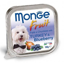 MONGE FRUIT TURKEY & BLUEBERRY 100G